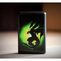 Zippo Black Matte BS Triptych Dragon