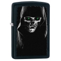 Zippo Hooded Skull Black Matte