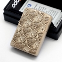 Zippo Fanned Discs Armor Tumbled Brass