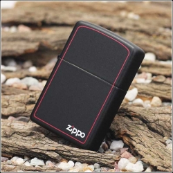Zippo Black Matte with border