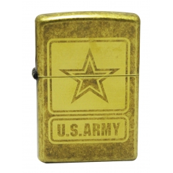 Zippo U.S. Army Logo Antique Brass Lighter