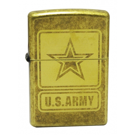 Zippo U.S. Army Logo Antique Brass Lighter