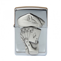 Zippo Full House Emblem, Polish Chrome