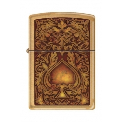 Zippo "Ace of Spades" Brushed Brass