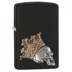 Zippo Royal skull Black Matte