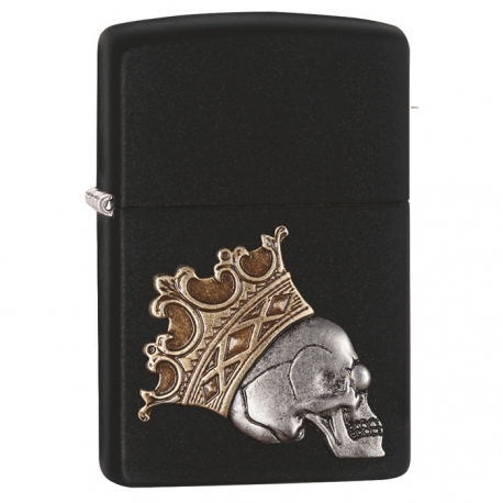 Zippo Royal skull Black Matte