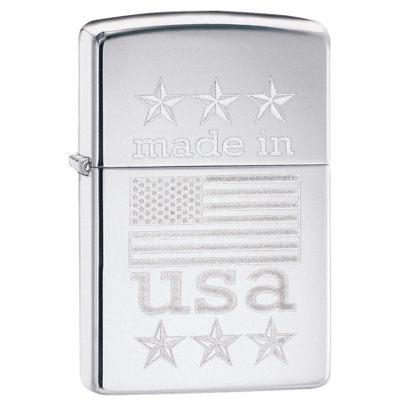 Zippo Made in USA With Flag