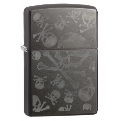 Zippo Iced Skulls Gray Dusk