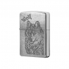 Zippo Classic Wolf Brushed Chrome