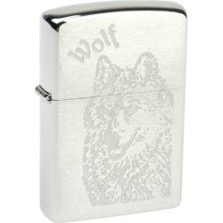 Zippo Classic Wolf Brushed Chrome