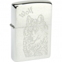 Zippo Classic Wolf Brushed Chrome
