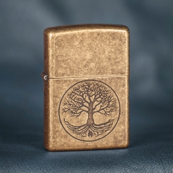 Zippo Tree of Life, Antique Brass