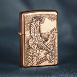 Zippo Where Eagles Dare Brushed Brass