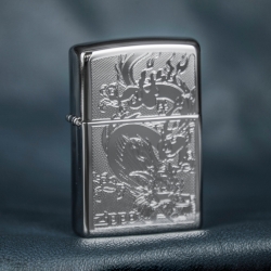 Zippo Dragon High Polish Chrome