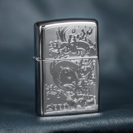 Zippo Dragon High Polish Chrome