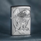 Zippo Harley-Davidson Full Faced Eagle Emblem, Brushed Chrome