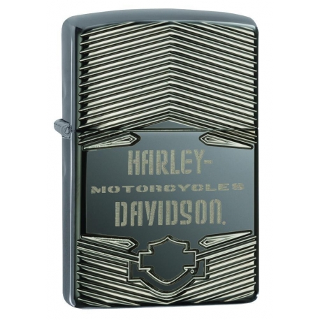 Zippo Armor Harley-Davidson Deep Carved, Black Ice