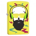 Zippo Hipster with Headphones - Neon Yellow