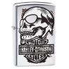 Zippo Harley Davidson Skull - High Polish Chrome