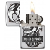 Zippo Harley Davidson Skull - High Polish Chrome