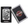 Zippo Harley Davidson Skull - High Polish Chrome