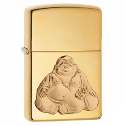 Zippo Buddha Emblem - High Polish Brass