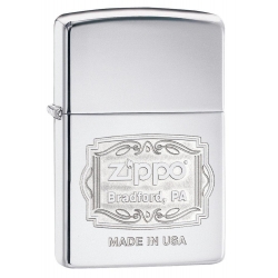 Zippo: Zippo, Bradford, PA - High Polish Chrome