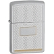 Zippo Satin Chrome w/ Herringbone Design