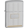 Zippo Satin Chrome w/ Herringbone Design