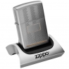 Zippo Satin Chrome w/ Herringbone Design