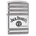 Zippo Jack Daniels Deep Carved Armor High Polish Chrome