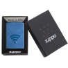 Zippo "WiFi Stamp" Cerulean Blue Finish