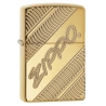 Zippo "Deep Carved Armor" High Polish Brass