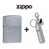 Zippo Street Chrome Lighter 207 & Fuel Canister 121503 Combo Set