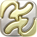 SQUARE Hanayama Cast Metal Brain Teaser Puzzle (Level 6)
