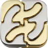 SQUARE Hanayama Cast Metal Brain Teaser Puzzle (Level 6)