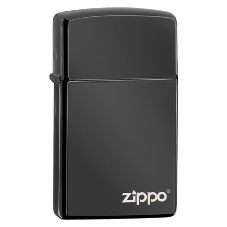 Zippo Slim® High Polish Black Logo