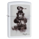 Zippo "Spazuk-Monkey With a Bird" White Matte