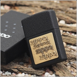 Zippo Brass Embossed Black