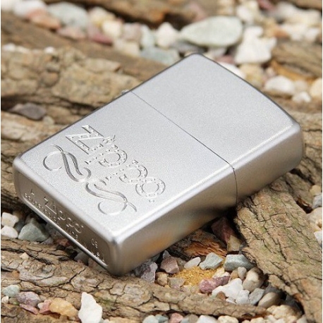 Zippo Scroll Satin